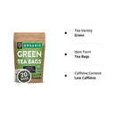 FGO Organic Green Tea, Eco-Conscious Tea Bags, 100 Count