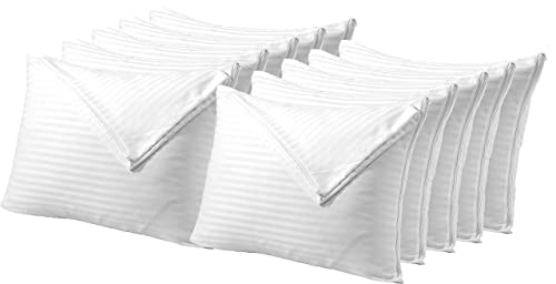 Niagara 4 Pack King Pillow Protectors with Zipper, Soft Quiet Cotton Sateen, Effective Dust Protection, Stay in Place Pillow Covers, Ideal for Home, Guests, Rentals (20x36 Inches)