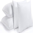 Niagara 4 Pack King Pillow Protectors with Zipper, Soft Quiet Cotton Sateen, Effective Dust Protection, Stay in Place Pillow Covers, Ideal for Home, Guests, Rentals (20x36 Inches)