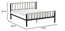 ZINUS Paul Metal and Bamboo Platform Bed Frame, Wood Slat Support, No Box Spring Needed, Easy Assembly, King