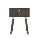 Bme Caden Solid Wood Nightstand/Side Table/End Table, Fully Assembled, with 1-Drawer for Mid Century Bedroom and Living Room, Caramel