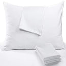 Niagara 4 Pack King Pillow Protectors with Zipper, Soft Quiet Cotton Sateen, Effective Dust Protection, Stay in Place Pillow Covers, Ideal for Home, Guests, Rentals (20x36 Inches)
