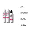 LUS (Love Ur Self) 3-Step System Shampoo and Conditioner Set with All-in-One Styler for Kinky-Coily Hair Nongreasy & Moisturizing - 8.5oz each