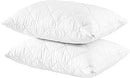 Niagara 4 Pack King Pillow Protectors with Zipper, Soft Quiet Cotton Sateen, Effective Dust Protection, Stay in Place Pillow Covers, Ideal for Home, Guests, Rentals (20x36 Inches)