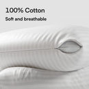 Niagara 4 Pack King Pillow Protectors with Zipper, Soft Quiet Cotton Sateen, Effective Dust Protection, Stay in Place Pillow Covers, Ideal for Home, Guests, Rentals (20x36 Inches)