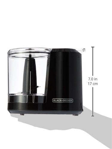 BLACK+DECKER 1.5-Cup Electric Food Chopper, One Touch Pulse, 150W Motor, Stay-Sharp Blade, Dishwasher Safe