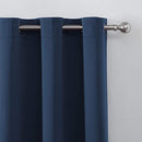 LEMOMO Blackout Curtains 52 x 84 inch/Black Set of 2 Panels/Thermal Insulated Room Darkening Bedroom Curtains