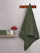 GLAMBURG 8-Piece Towel Set, Contains 2 Oversized Bath Towels 30x54, 2 Hand Towels 16x28, 4 Wash Cloths 13x13 - Quickdry Towel Sets, Ideal for Everyday use, Hotel & Spa - Black