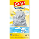 Glad Tall Kitchen Drawstring Trash Bags - Odorshield 13 Gallon White Trash Bag, Febreze Fresh Clean, 110 Count