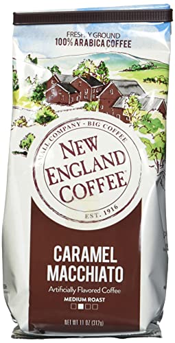 New England Coffee Hazelnut Crème Medium Roast Ground Coffee, 22oz Bag (Pack of 1)