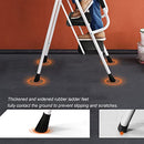 HBTower 3 Step Ladder, Folding Step Stool with Wide Anti-Slip Pedal, 500lbs Sturdy Steel Ladder, Convenient Handgrip, Lightweight, Portable Steel Step Stool, Black