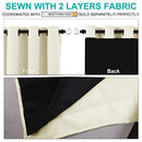 NICETOWN Grey Full Shade Curtain Panels, Pair of Energy Smart & Noise Blocking Out Blackout Drapes for Dining Room Window, Thermal Insulated Guest Room Lined Window Dressing(Gray, 52 x 84 inch)