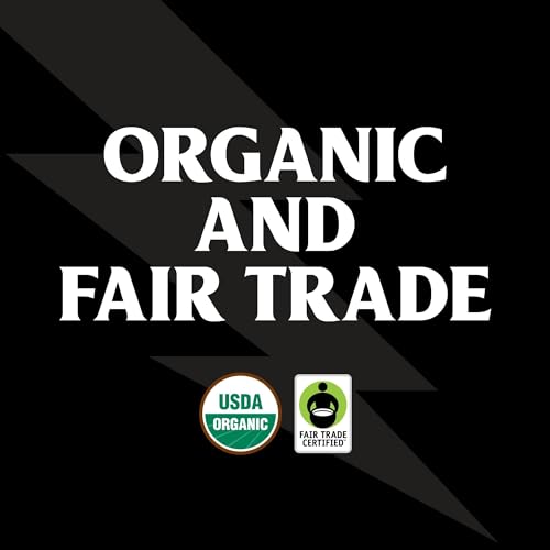 Death Wish Coffee Co., Organic and Fair Trade Dark Roast Ground Coffee, 16 oz