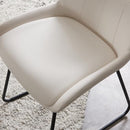 ZckyCine Modern mid-Century Dining Table Dining Table and Chairs for 6 Rectangular Wooden Dining Table Expandable Dining Table Space-Saving Multifunctional Dining Table (Table+6 Brown Chairs)