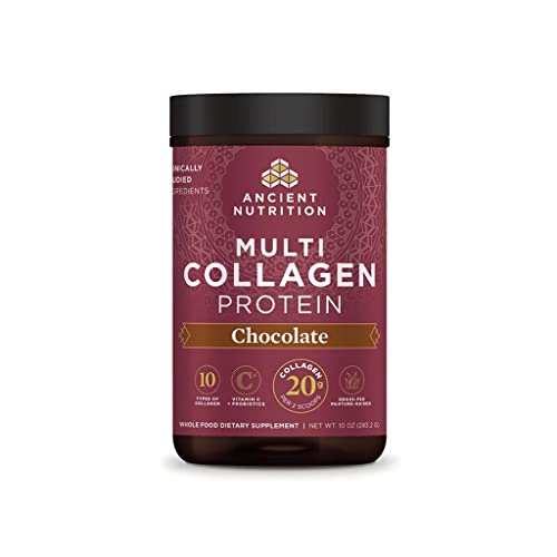 Ancient Nutrition Collagen Powder Protein with Probiotics, Multi Collagen Protein, Unflavored, 60 Servings, Hydrolyzed Collagen Peptides Supports Skin and Gut Health, Joint Supplement, 21.38oz