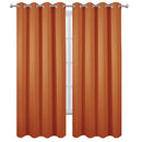 LEMOMO Blackout Curtains 52 x 84 inch/Black Set of 2 Panels/Thermal Insulated Room Darkening Bedroom Curtains