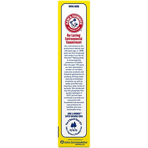 ARM & HAMMER Super Washing Soda Household Cleaner and Laundry Booster, Versatile Natural Home Cleaner, Powder Laundry Additive and Cleaner, 55 oz Box