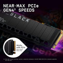 WD_BLACK 1TB SN850X NVMe Internal Gaming Solid State Drive with Heatsink - Works with Playstation 5, Gen4 PCIe, M.2 2280, Up to 7,300 MB/s - WDS100T2XHE