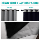 NICETOWN Grey Full Shade Curtain Panels, Pair of Energy Smart & Noise Blocking Out Blackout Drapes for Dining Room Window, Thermal Insulated Guest Room Lined Window Dressing(Gray, 52 x 84 inch)