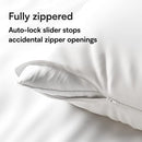 Niagara 4 Pack King Pillow Protectors with Zipper, Soft Quiet Cotton Sateen, Effective Dust Protection, Stay in Place Pillow Covers, Ideal for Home, Guests, Rentals (20x36 Inches)