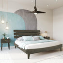 Bme Caden 15" Bed Frame with Adjustable Headboard - Mid Century, Retro Style with Acacia Wood - No Box Spring Needed - Wood Slat Support - Easy Assembly (Caramel, King (U.S. Standard))