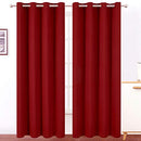 LEMOMO Blackout Curtains 52 x 84 inch/Black Set of 2 Panels/Thermal Insulated Room Darkening Bedroom Curtains
