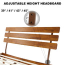 Bme Caden 15" Bed Frame with Adjustable Headboard - Mid Century, Retro Style with Acacia Wood - No Box Spring Needed - Wood Slat Support - Easy Assembly (Caramel, King (U.S. Standard))