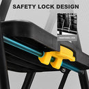 HBTower 3 Step Ladder, Folding Step Stool with Wide Anti-Slip Pedal, 500lbs Sturdy Steel Ladder, Convenient Handgrip, Lightweight, Portable Steel Step Stool, Black