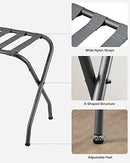 SONGMICS Luggage Rack, Pack of 2, Luggage Racks for Guest Room, Suitcase Stand, Steel Frame, Foldable, for Bedroom, Black URLR64B-2