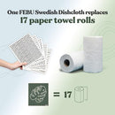 FEBU Reusable Paper Towels Washable | 5 Pack Japanese Pattern Swedish Dish Towels | Swedish Dishcloths for Kitchen | Non-Scratch Cellulose Sponge Cloths | No Odor, Biodegradable, Swedish Cloths