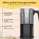 4 in 1 Electric Milk Frother: 10oz/350 mL Large Capacity Electric Milk Steamer for Hot and Cold Milk Froth - Automatic Milk Frother & Warmer for Latte, Cappuccinos, Macchiato, Hot Chocolate