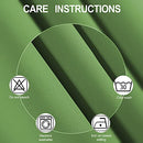 LEMOMO Blackout Curtains 52 x 84 inch/Black Set of 2 Panels/Thermal Insulated Room Darkening Bedroom Curtains