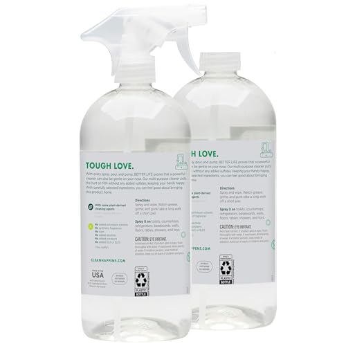 Better Life All Purpose Cleaner - Multipurpose Home and Kitchen Cleaning Spray for Glass, Countertops, Appliances, Upholstery & More - Multi-surface Spray Cleaner - 32oz Clary Sage & Citrus