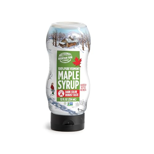 Pure Vermont Maple Syrup, Grade A, Dark Color, Robust Taste, All Natural, Easy Pour, 32 Fl Oz, 1 Qt (Prev Grade B)