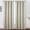 LEMOMO Blackout Curtains 52 x 84 inch/Black Set of 2 Panels/Thermal Insulated Room Darkening Bedroom Curtains