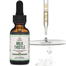 Milk Thistle Supplement - Organic Milk Thistle Liver Detox Drops 1 FL OZ - 30 Servings (Vegan Safe, Non-GMO, Gluten Free) Perfect Addition to Milk Thistle Tea by Double Wood
