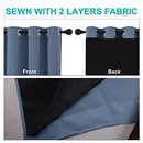 NICETOWN Grey Full Shade Curtain Panels, Pair of Energy Smart & Noise Blocking Out Blackout Drapes for Dining Room Window, Thermal Insulated Guest Room Lined Window Dressing(Gray, 52 x 84 inch)