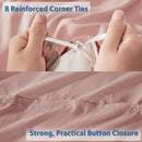 Nestl Twin Duvet Cover - Soft Double Brushed Light Grey Duvet Cover Twin/Twin XL, 2 Piece, with Button Closure, Duvet Cover 68x90 inches