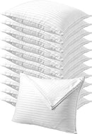 Niagara 4 Pack King Pillow Protectors with Zipper, Soft Quiet Cotton Sateen, Effective Dust Protection, Stay in Place Pillow Covers, Ideal for Home, Guests, Rentals (20x36 Inches)