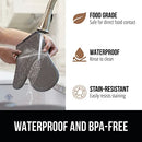 Gorilla Grip Heat and Slip Resistant Silicone Oven Mitts Set, Soft Cotton Lining, Waterproof, BPA-Free, Long Flexible Thick Gloves for Cooking, Kitchen Mitt Potholders, 12.5 in, Black