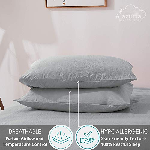 ALAZURIA Bedding Duvet Cover 2 Piece Set - Super Soft Prewashed, Duvet Covers Twin with Zipper Closure & 4 Corner Ties (1 Duvet Cover + 1 Pillow Case) Terracotta Pastel, Twin