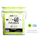 Franklin Sports Outdoor- X-40 Pickleball Balls - USA Pickleball (USAPA) Approved - 3 Pack Outside Pickleballs - Optic Yellow - US Open Ball