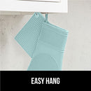 Gorilla Grip Heat and Slip Resistant Silicone Oven Mitts Set, Soft Cotton Lining, Waterproof, BPA-Free, Long Flexible Thick Gloves for Cooking, Kitchen Mitt Potholders, 12.5 in, Black