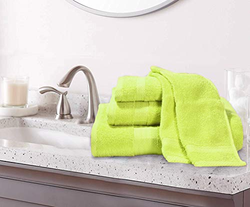 GLAMBURG 8-Piece Towel Set, Contains 2 Oversized Bath Towels 30x54, 2 Hand Towels 16x28, 4 Wash Cloths 13x13 - Quickdry Towel Sets, Ideal for Everyday use, Hotel & Spa - Black