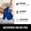 Gorilla Grip Heat and Slip Resistant Silicone Oven Mitts Set, Soft Cotton Lining, Waterproof, BPA-Free, Long Flexible Thick Gloves for Cooking, Kitchen Mitt Potholders, 12.5 in, Black