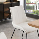 ZckyCine Modern mid-Century Dining Table Dining Table and Chairs for 6 Rectangular Wooden Dining Table Expandable Dining Table Space-Saving Multifunctional Dining Table (Table+6 Brown Chairs)