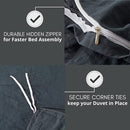 ALAZURIA Bedding Duvet Cover 2 Piece Set - Super Soft Prewashed, Duvet Covers Twin with Zipper Closure & 4 Corner Ties (1 Duvet Cover + 1 Pillow Case) Terracotta Pastel, Twin