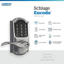 Schlage Encode Smart Wi-Fi Deadbolt with Century Trim in Matte Black