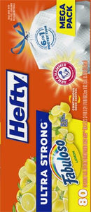 Hefty Ultra Strong 13 Gallon Trash Bags, Tall Kitchen Trash Bags 13 Gallon Size, Drawstring Closure, Continuous Odor Control, White, Clean Burst Scent, 110 Bags