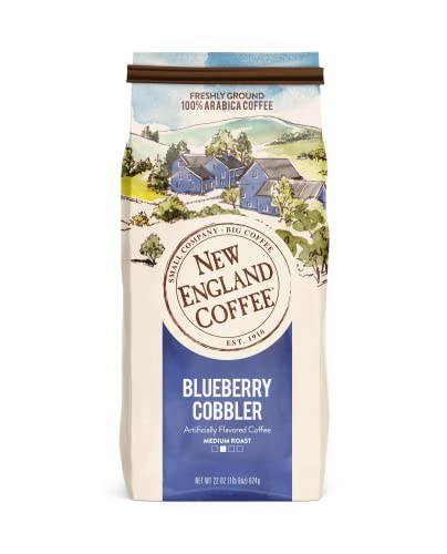 New England Coffee Hazelnut Crème Medium Roast Ground Coffee, 22oz Bag (Pack of 1)